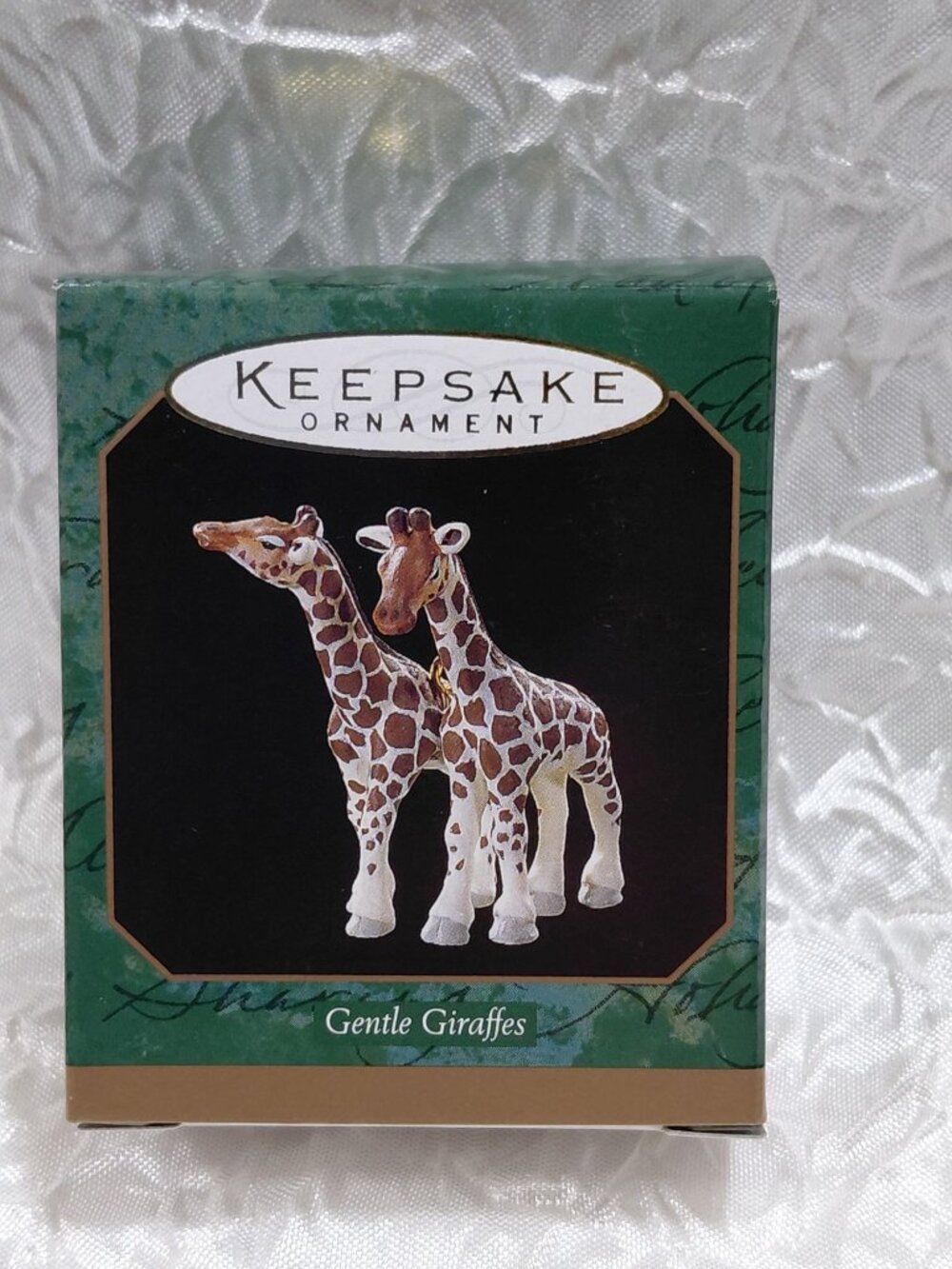 Vtg Hallmark Keepsake Ornament Miniature Gentle Giraffes
